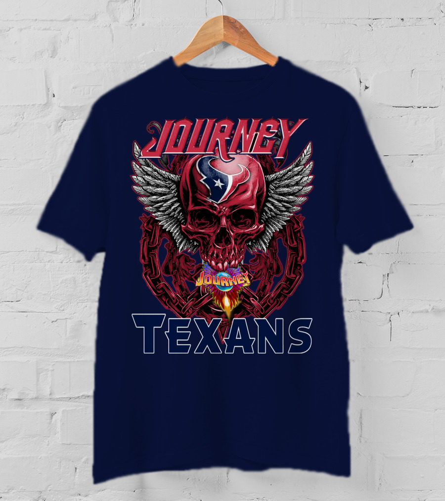 Journey Texans Skull Wings Nfl Fusion T-Shirt