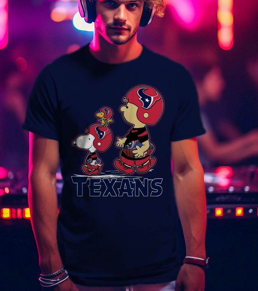 Houston Texans Snpfootball Cartoon Characters T-Shirt