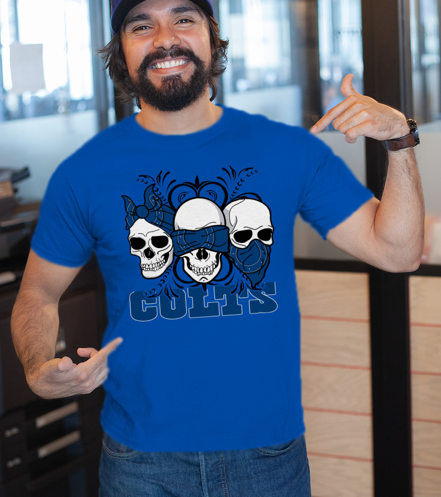 Colts 3 Skull Bandana T-Shirt