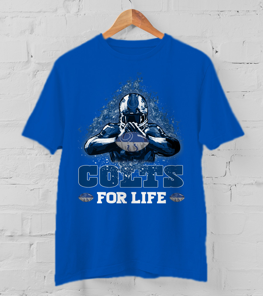 Colts For Life Indianapolis Football Fan Bold Passion T-Shirt
