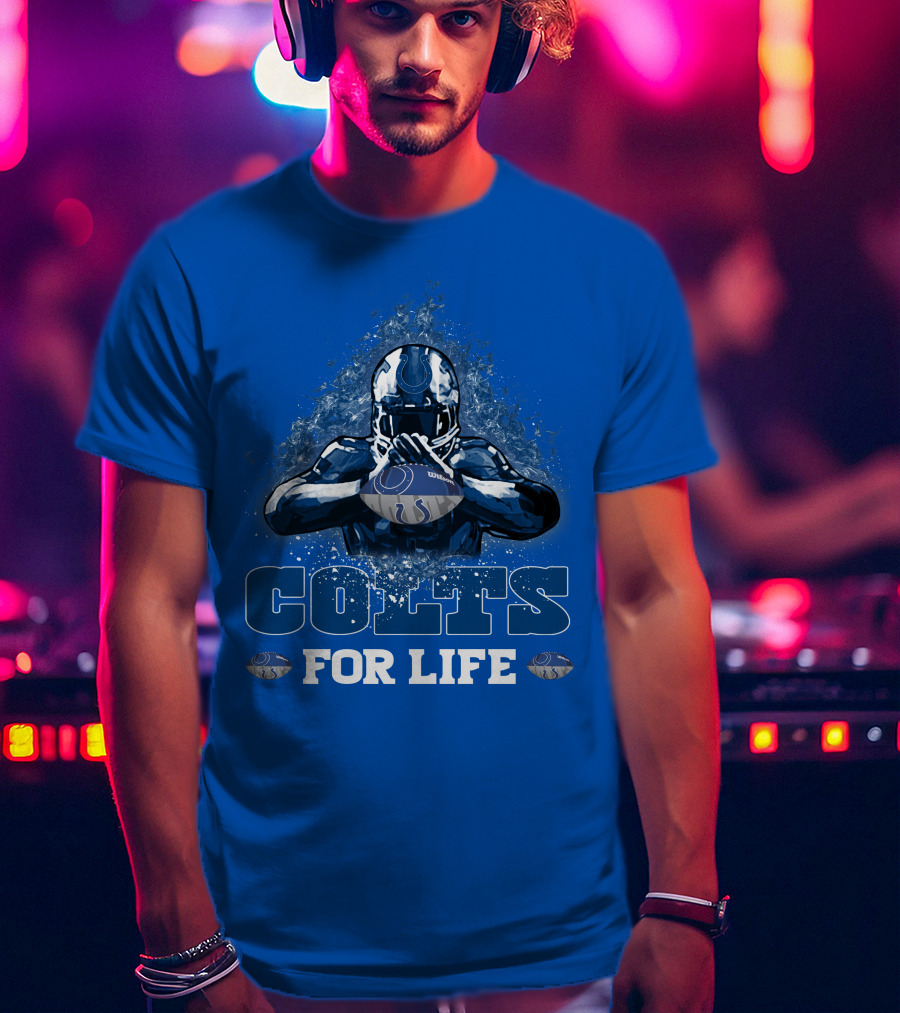 Colts For Life Indianapolis Football Fan Bold Passion T-Shirt