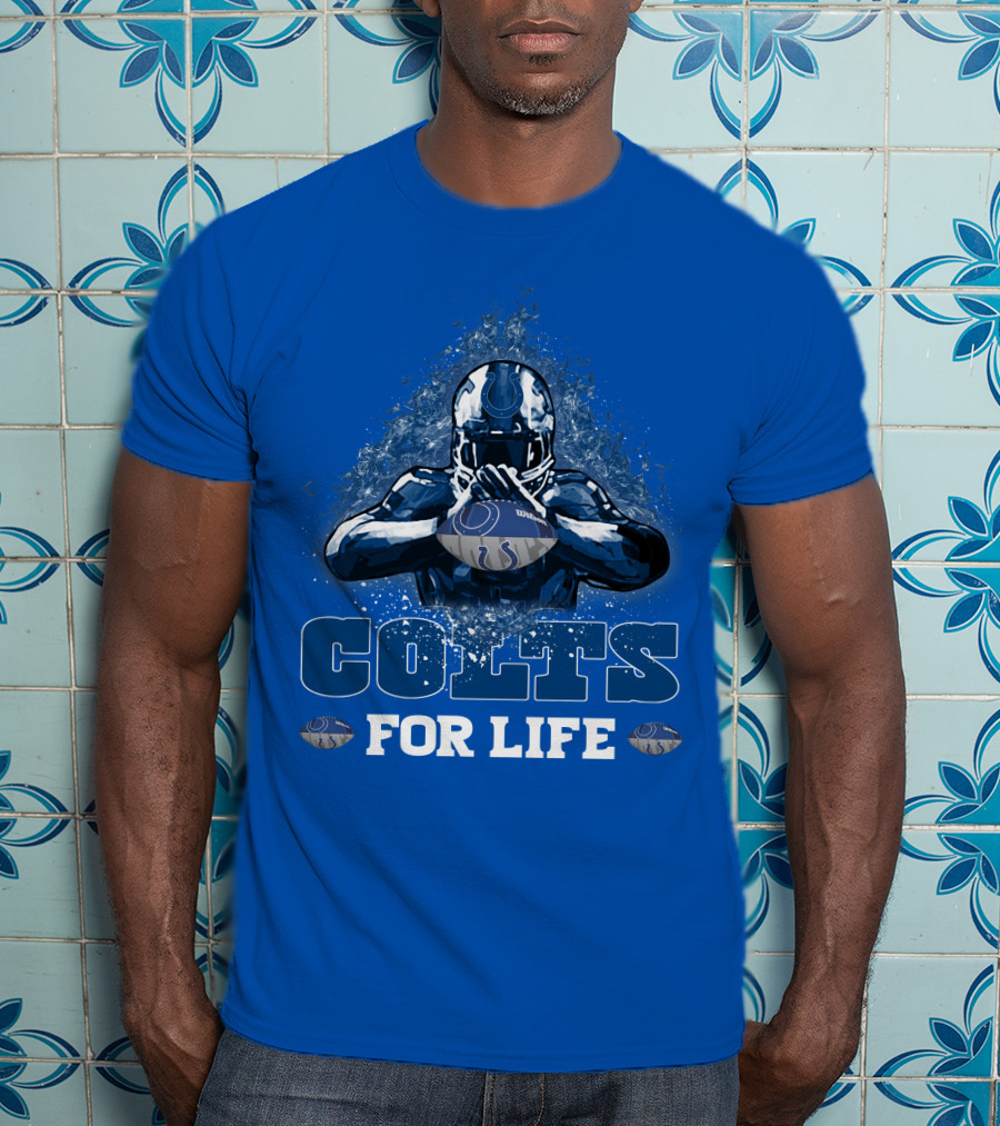 Colts For Life Indianapolis Football Fan Bold Passion T-Shirt