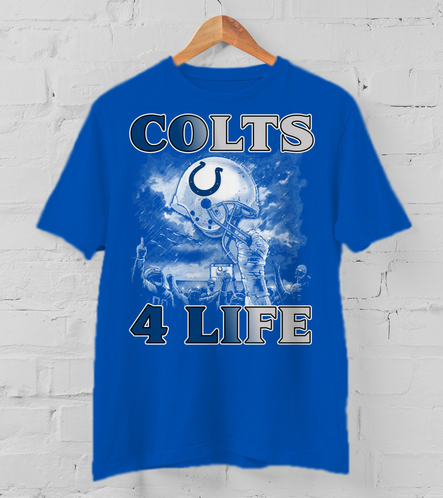 Colts 4 Life Indianapolis Colts Helmet And Fans Celebration T-Shirt