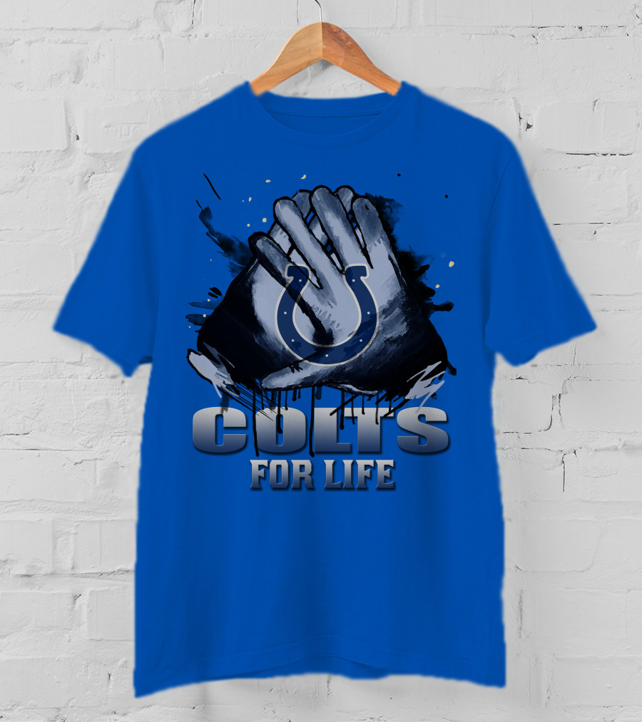 Indianapolis Colts For Life Hands Logo T-Shirt