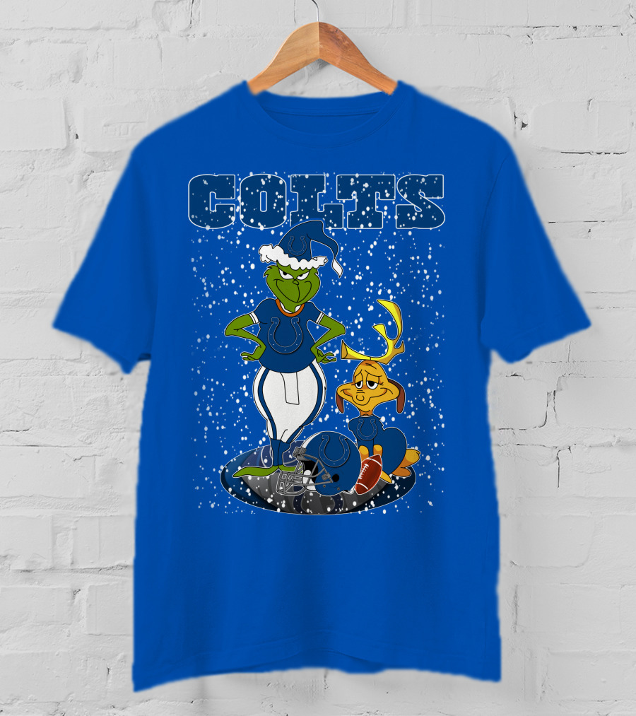 Colts Grinchxmas Indianapolis Colts Holiday Football Fans T-Shirt