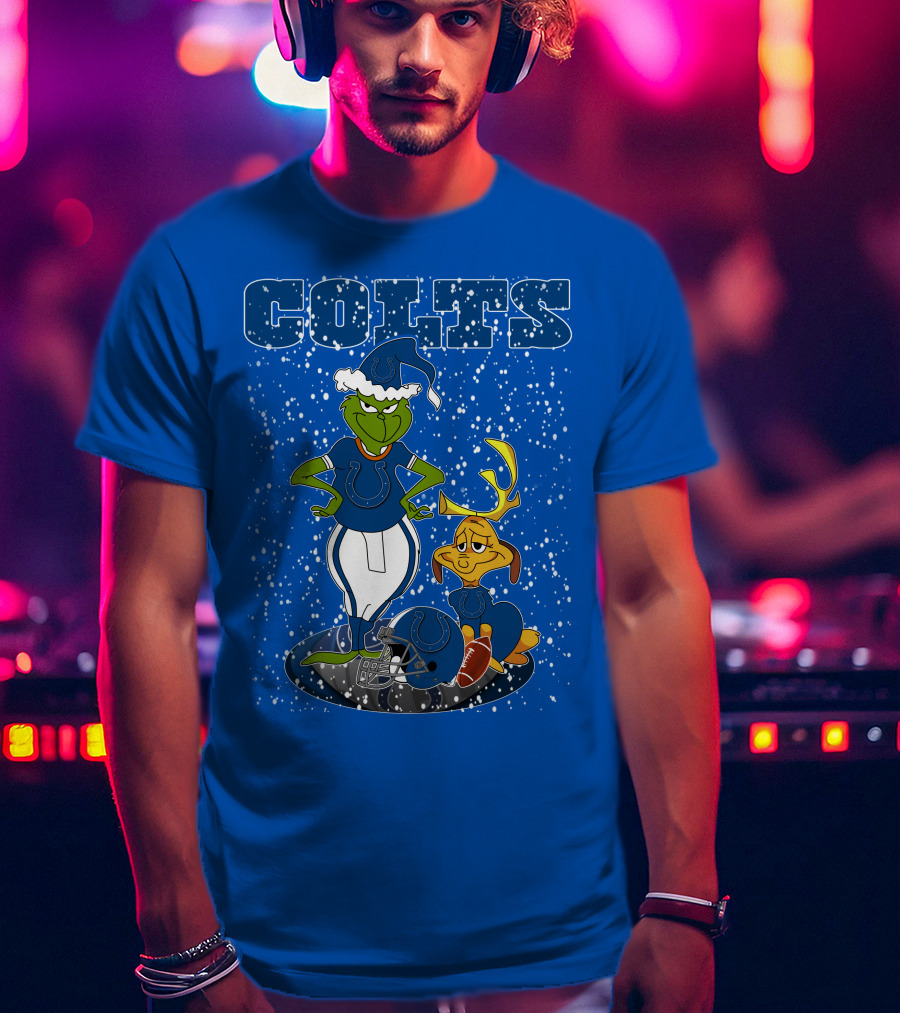 Colts Grinchxmas Indianapolis Colts Holiday Football Fans T-Shirt