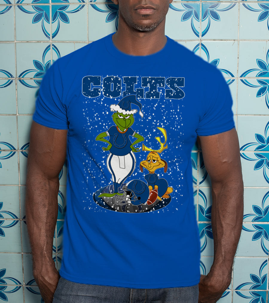 Colts Grinchxmas Indianapolis Colts Holiday Football Fans T-Shirt