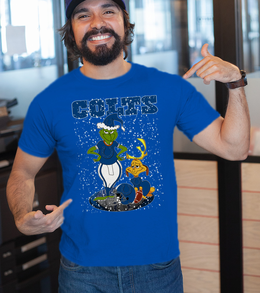 Colts Grinchxmas Indianapolis Colts Holiday Football Fans T-Shirt