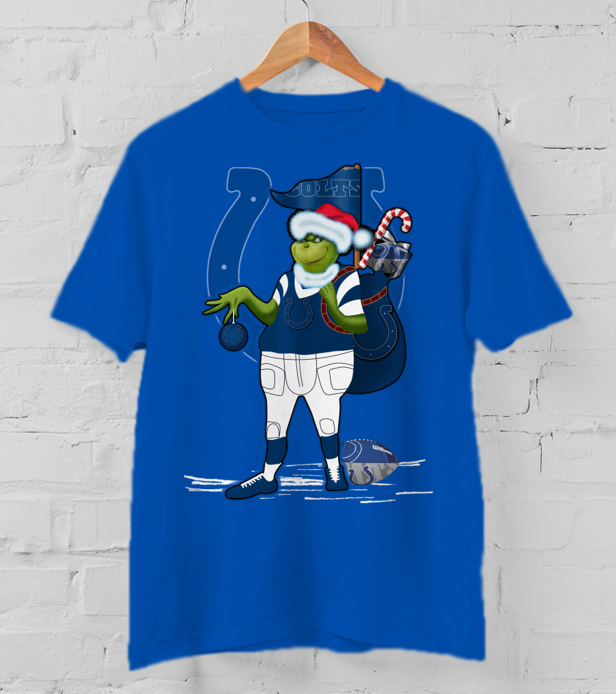 Grinchxmas Indianapolis Colts Holiday Football Cheer T-Shirt
