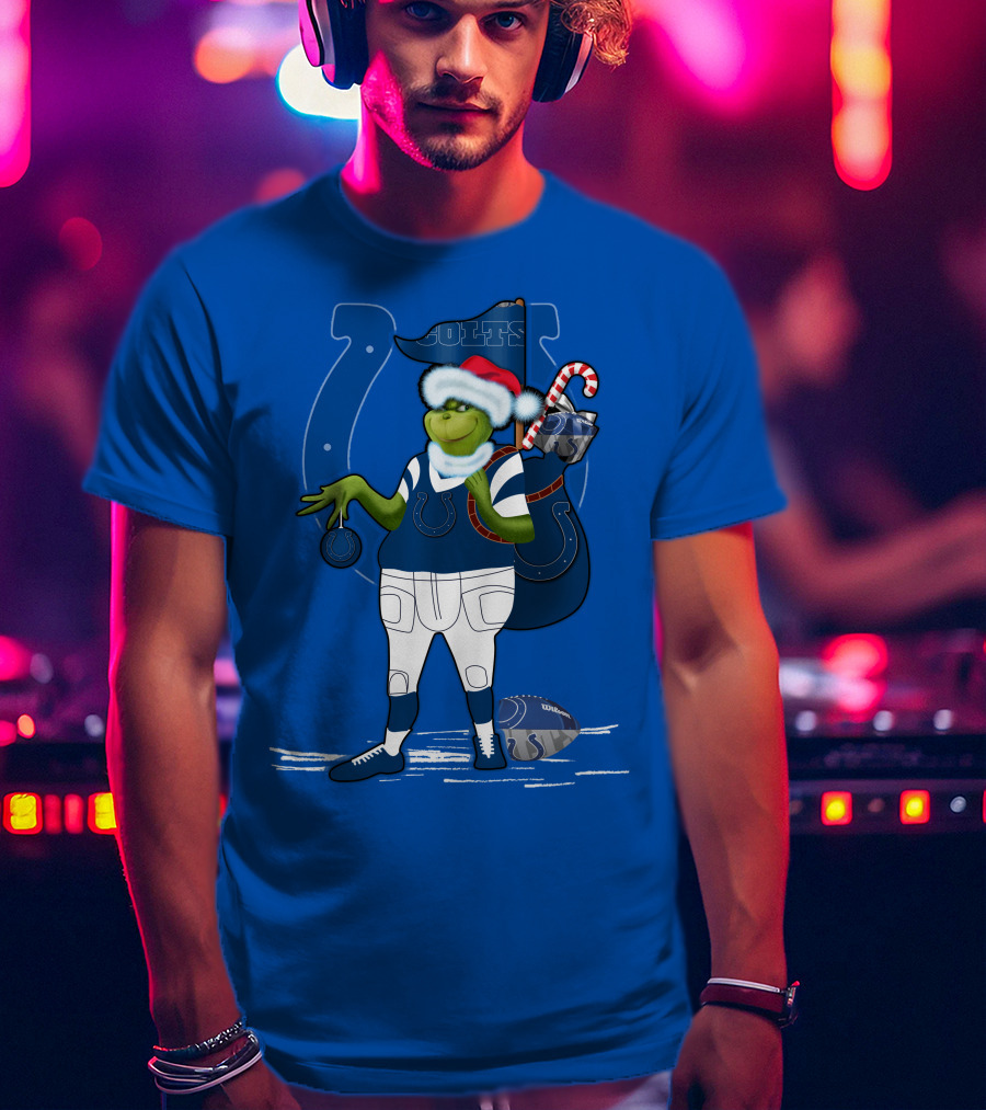 Grinchxmas Indianapolis Colts Holiday Football Cheer T-Shirt