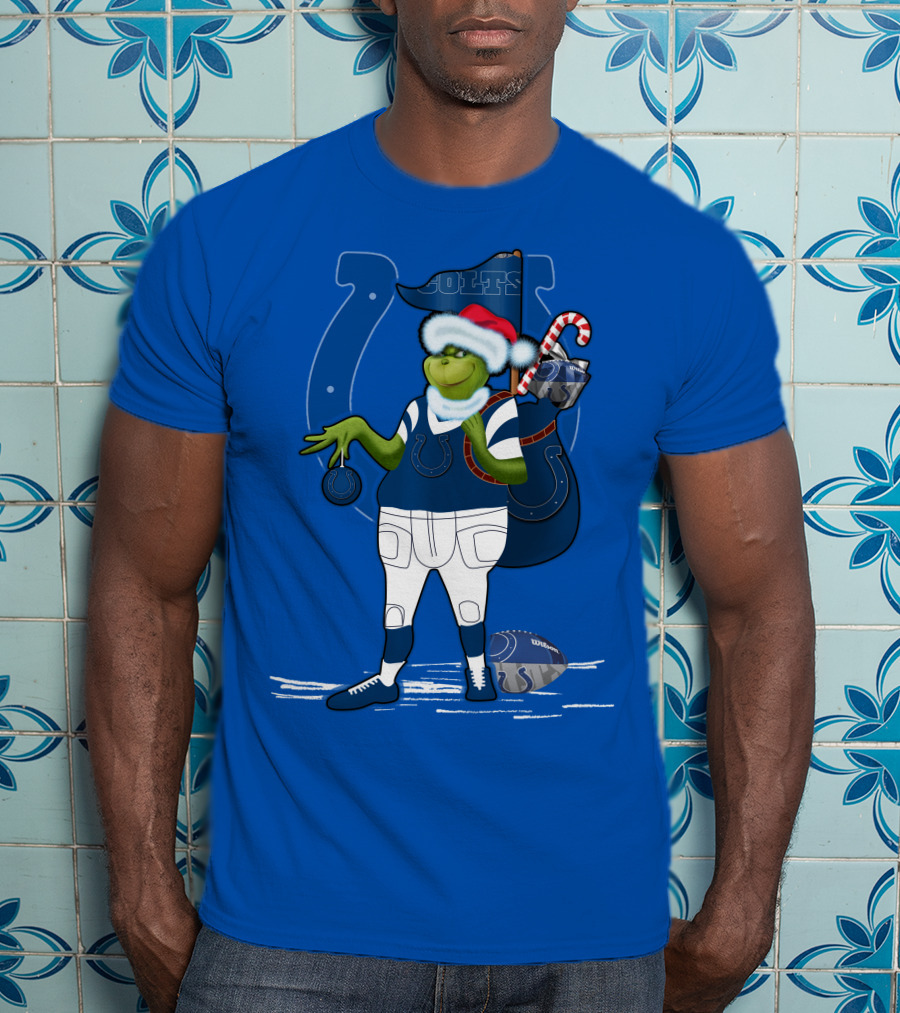 Grinchxmas Indianapolis Colts Holiday Football Cheer T-Shirt