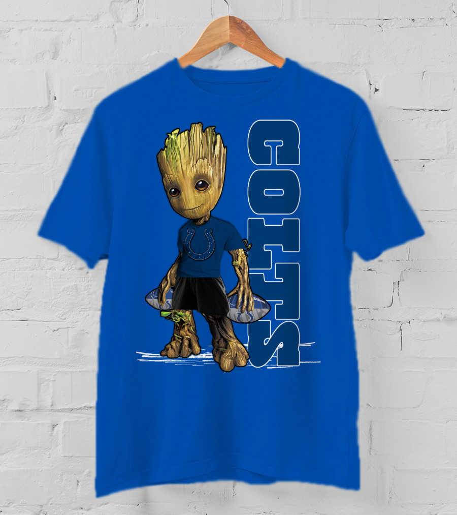 Groot Wearing Indianapolis Colts Shirt T-Shirt
