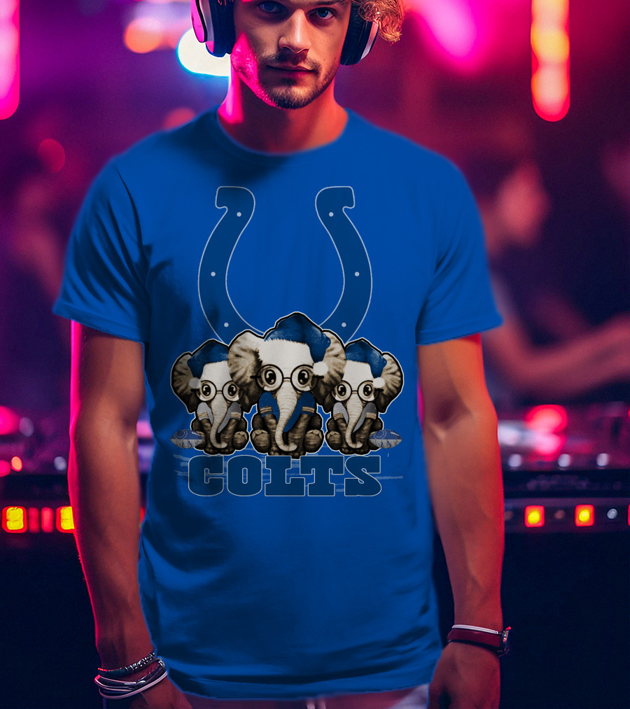 Elephant Xmas Indianapolis Colts Colts T-Shirt