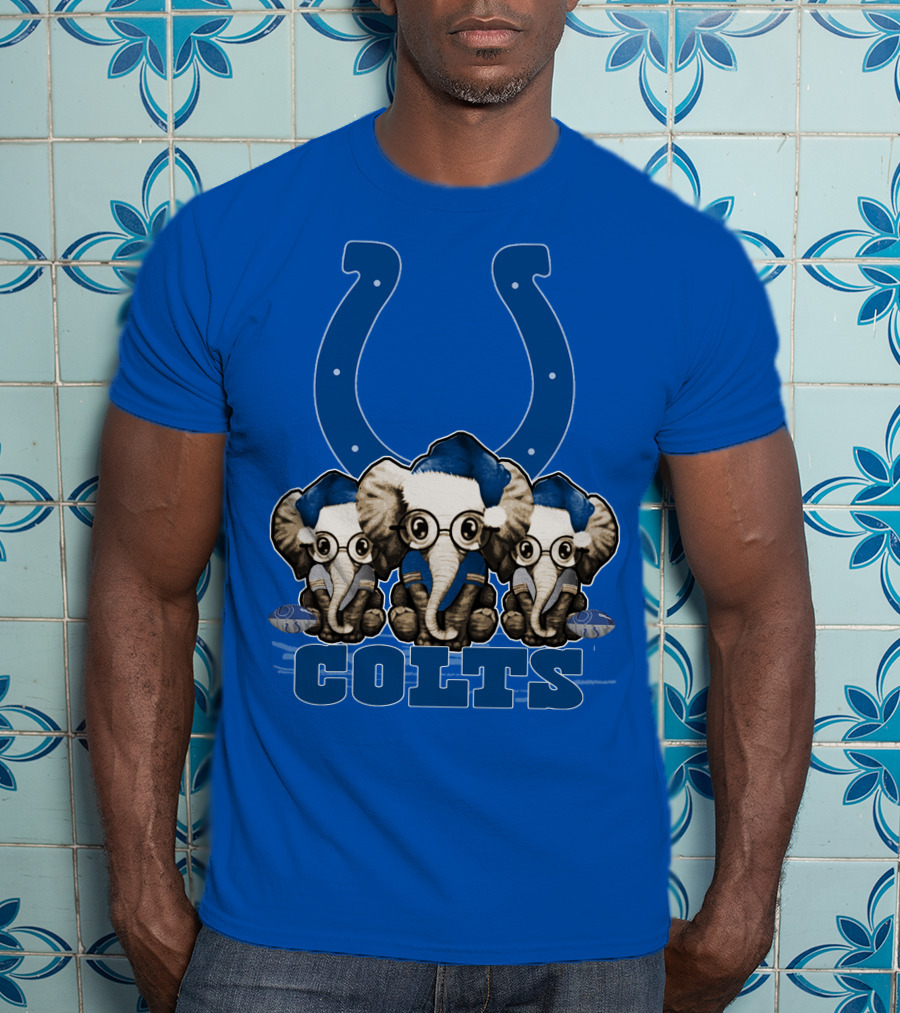 Elephant Xmas Indianapolis Colts Colts T-Shirt