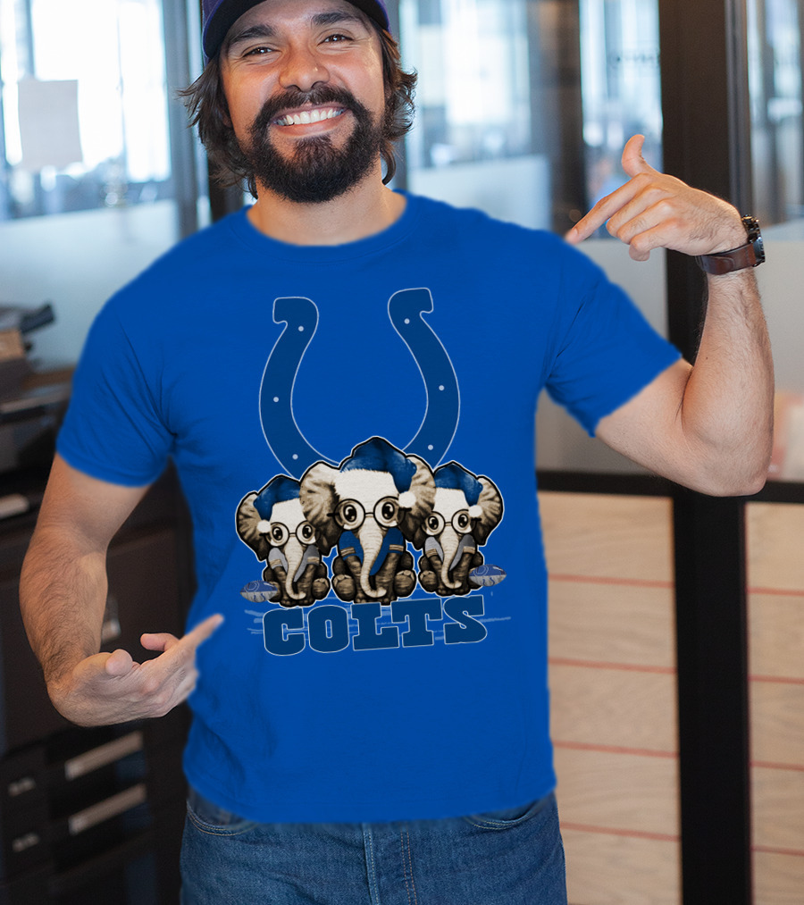 Elephant Xmas Indianapolis Colts Colts T-Shirt