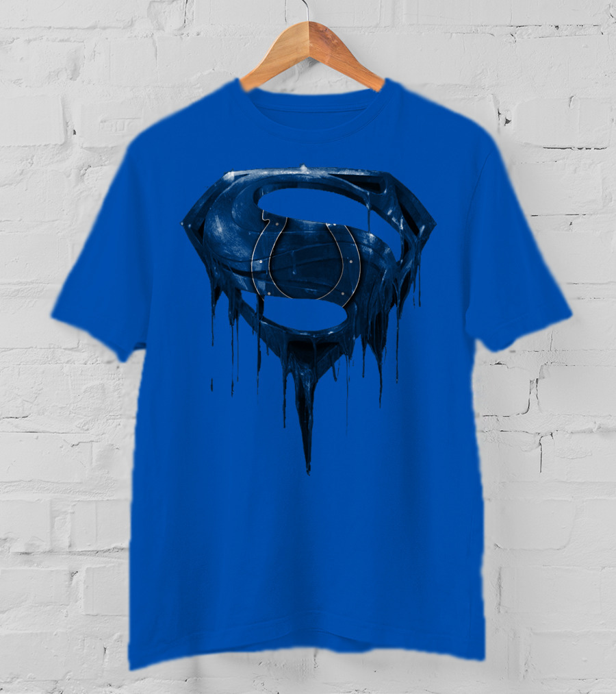 Spm Indianapolis Colts Superman Dripping T-Shirt