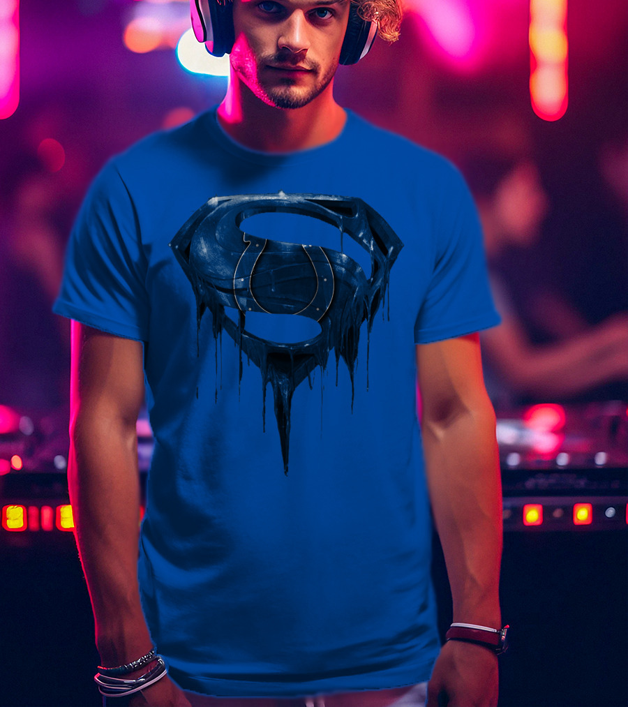 Spm Indianapolis Colts Superman Dripping T-Shirt