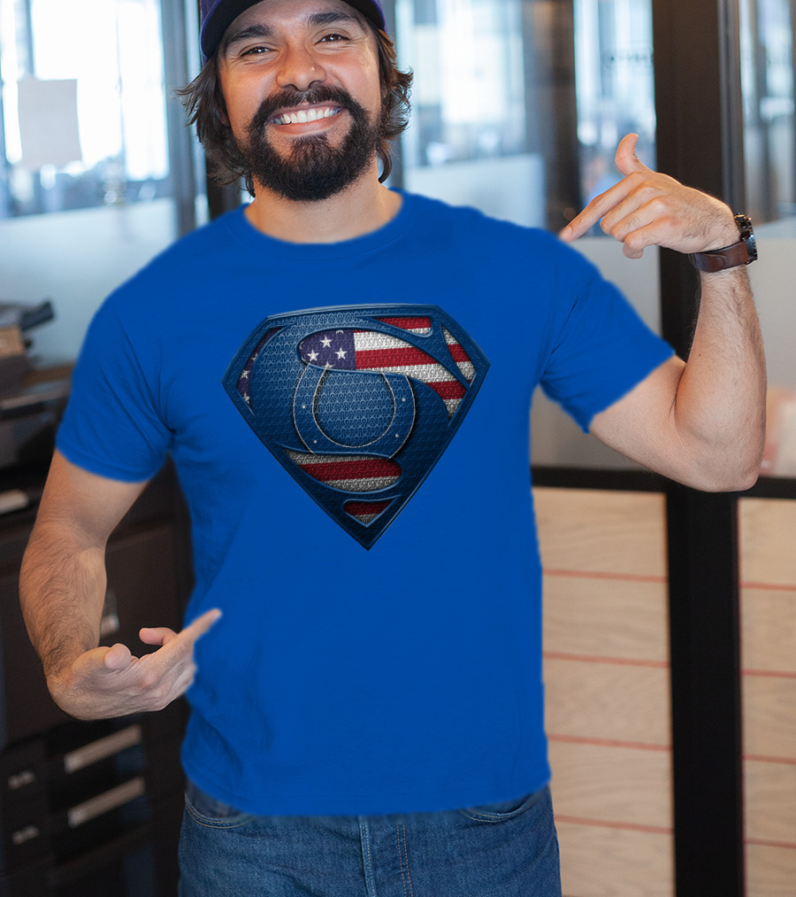 Spm Indianapolis Colts American Flag Superman T-Shirt