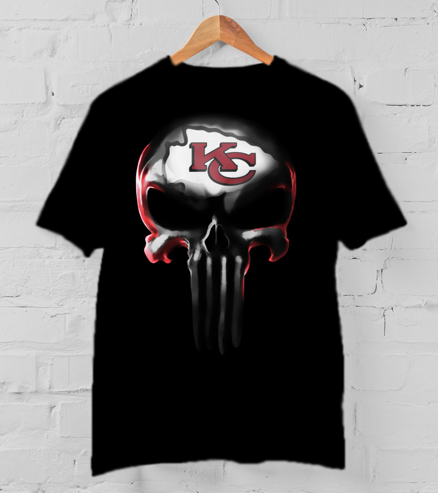 Kansas City Chiefs Kc Skull T-Shirt