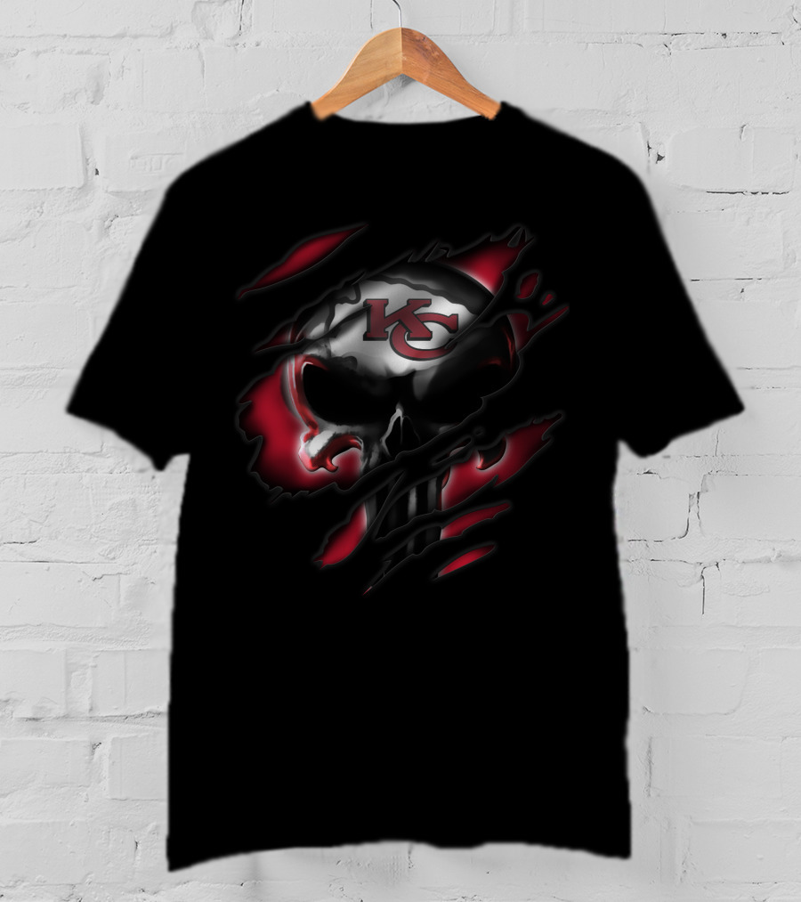 Kansas City Chiefs 41 Skull Logo T-Shirt