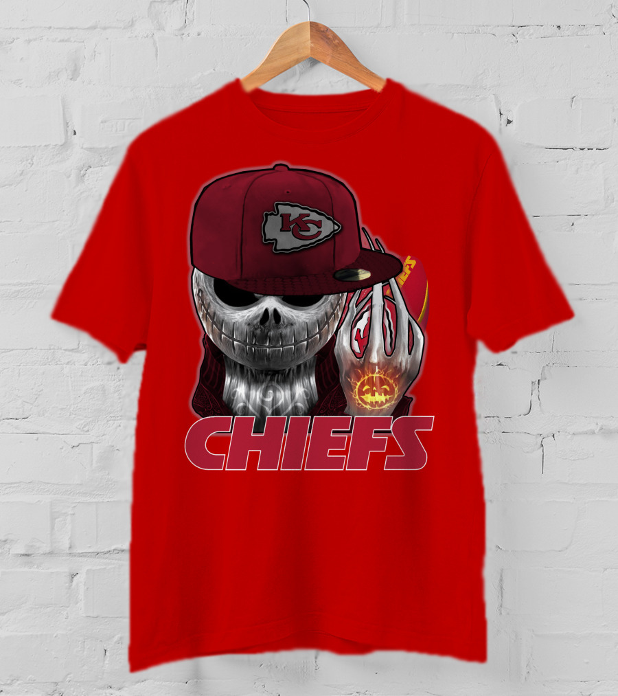 Jackskull Chiefs Kansas City Football T-Shirt