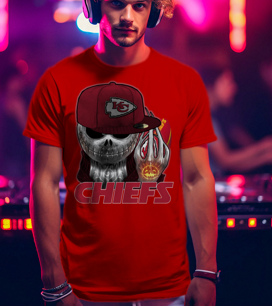 Jackskull Chiefs Kansas City Football T-Shirt