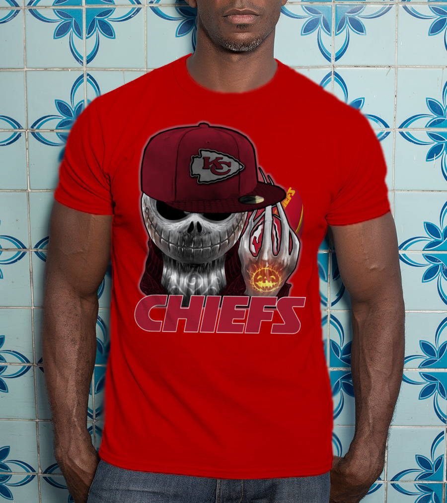 Jackskull Chiefs Kansas City Football T-Shirt