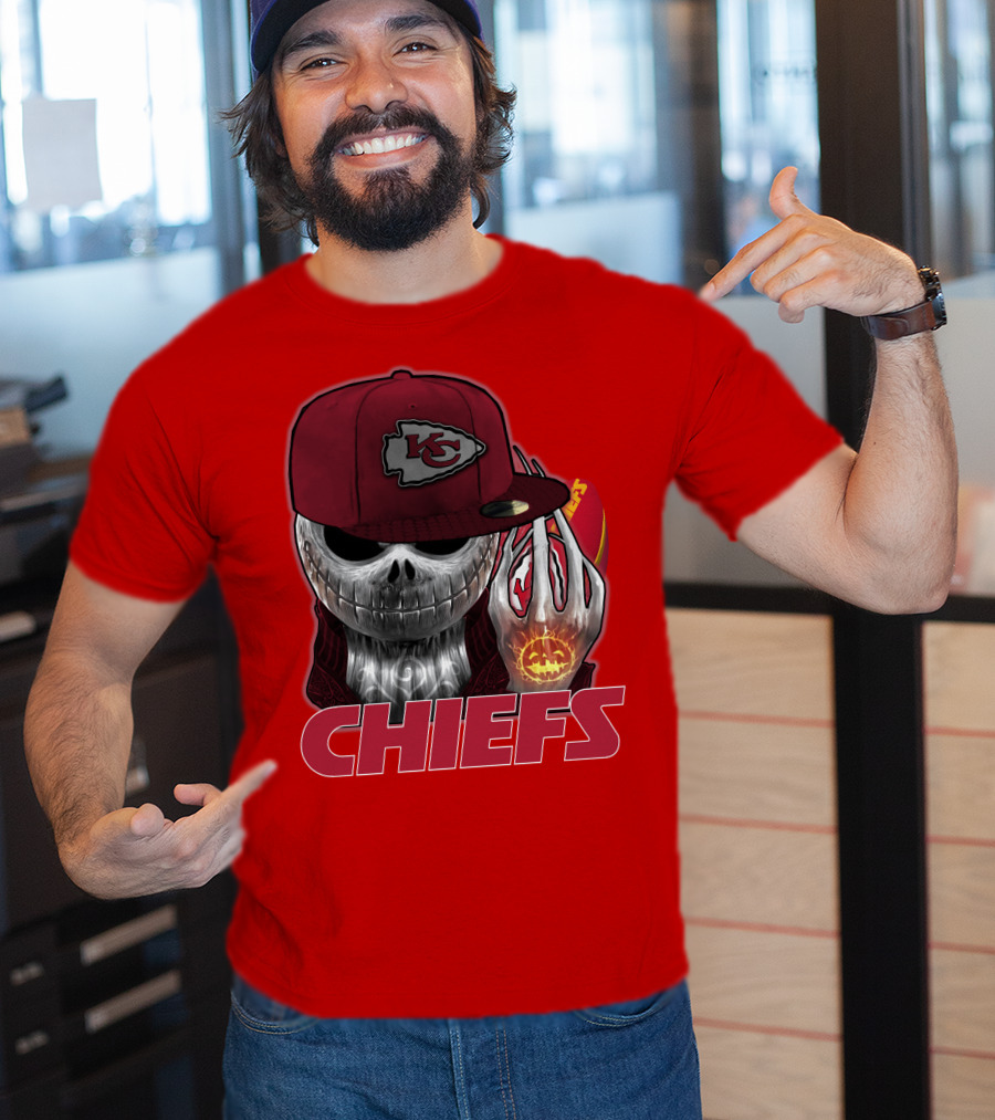 Jackskull Chiefs Kansas City Football T-Shirt