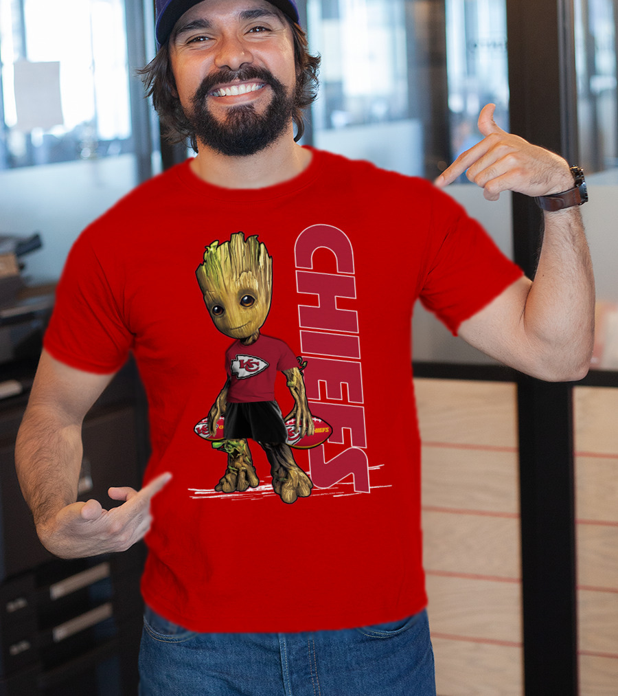 Groot V1 Kansas City Chiefs Football Character Chiefs T-Shirt