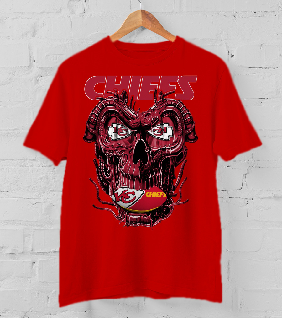 Chiefs Dragonskull Kansas City Football T-Shirt