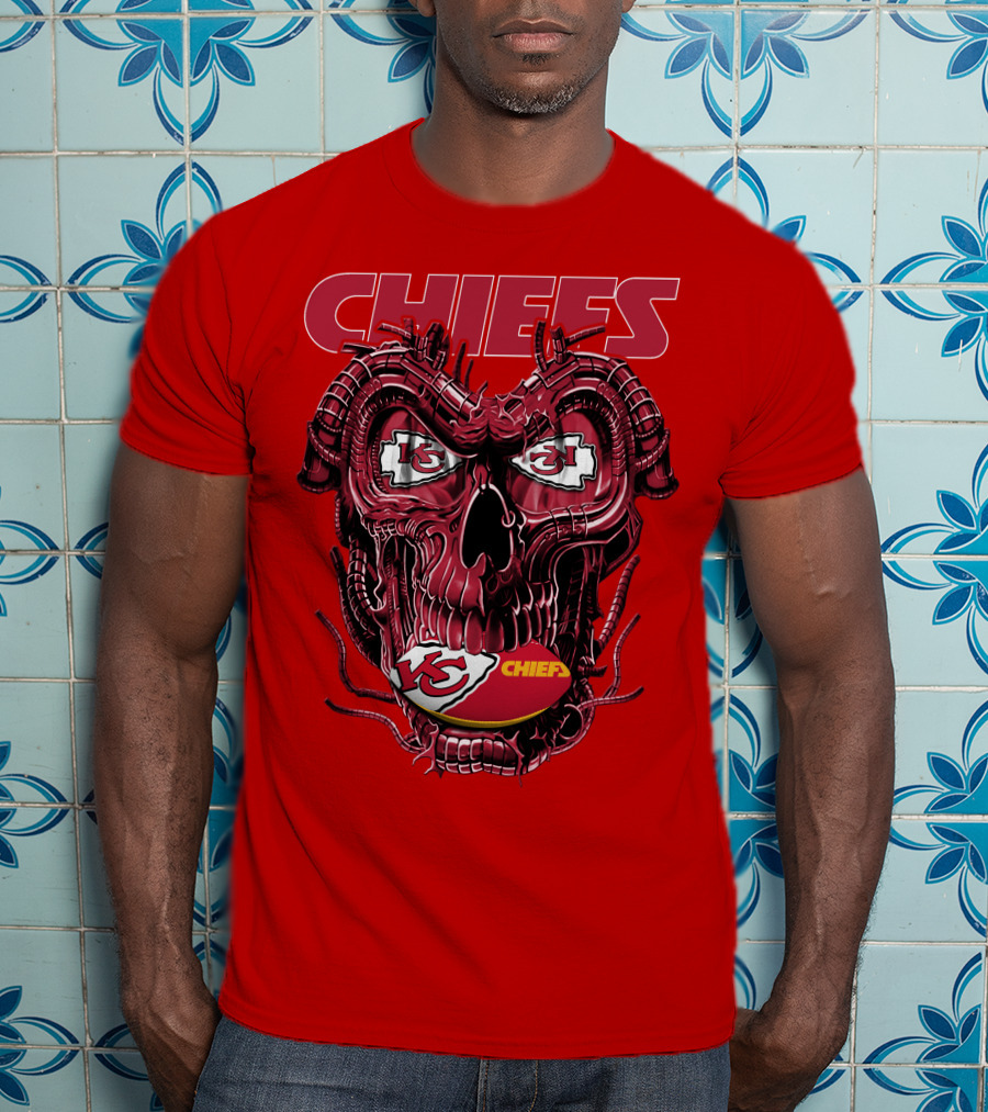Chiefs Dragonskull Kansas City Football T-Shirt