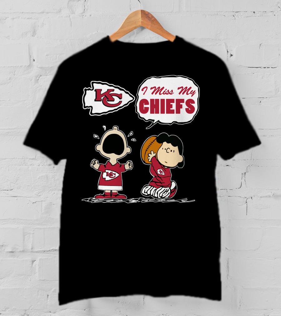 I Miss My Kansas City Chiefs Peanuts Football T-Shirt