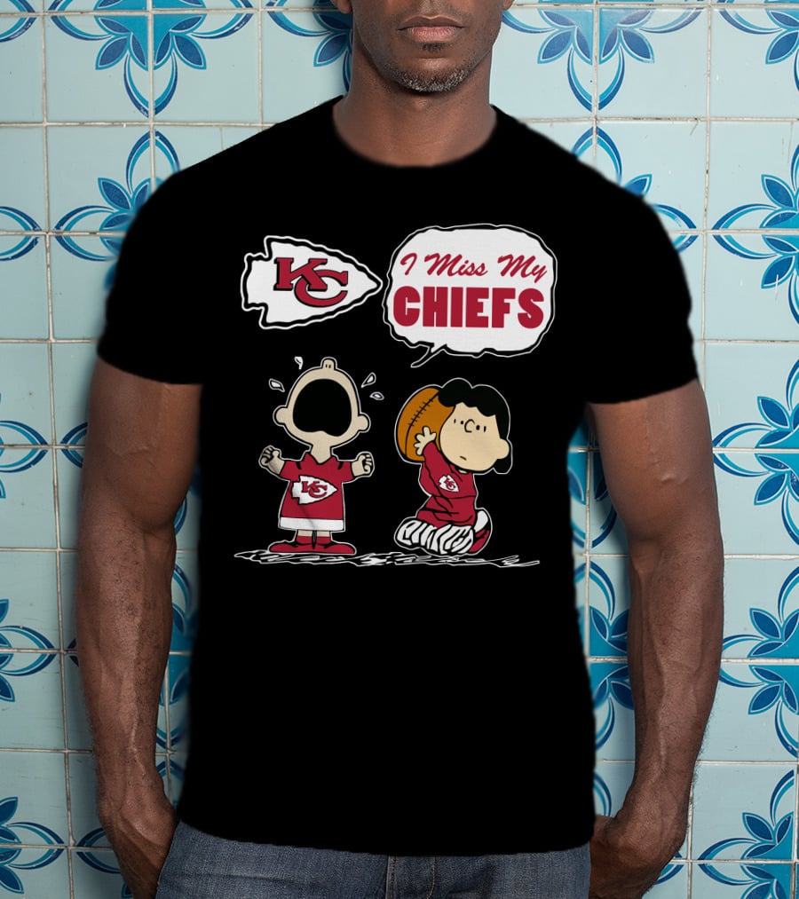 I Miss My Kansas City Chiefs Peanuts Football T-Shirt