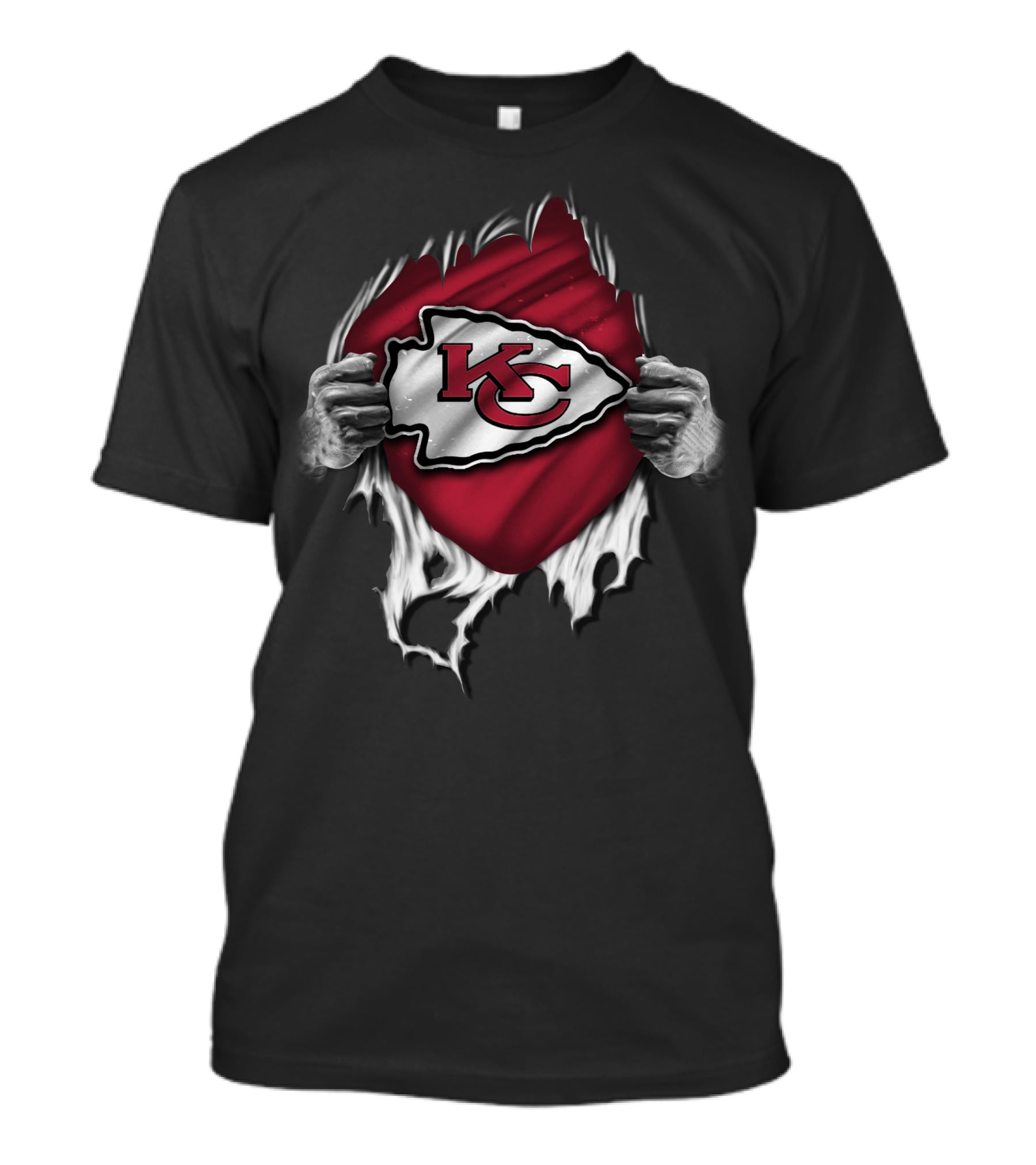 Kansas City Chiefs Logo Torn Open T-Shirt