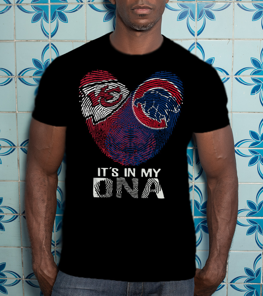 It's In My Dna Kansas City Chiefs Chicago Cubs T-Shirt