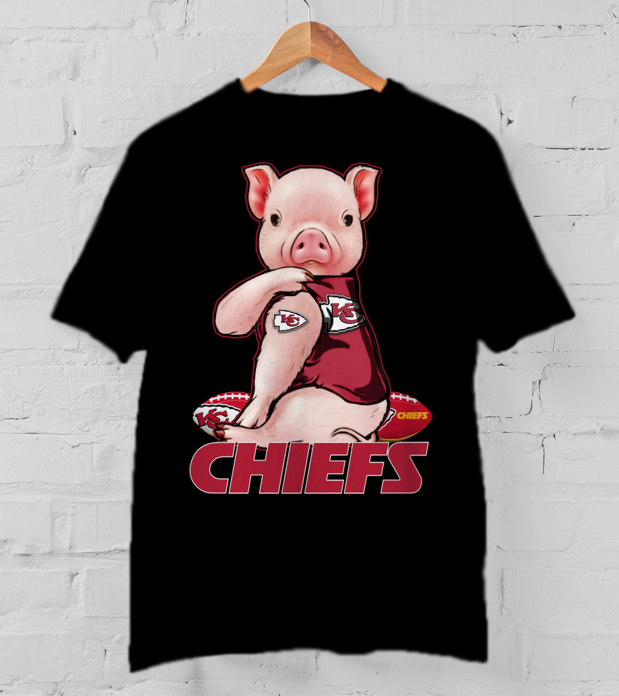 Pig Chiefs Kansas City Football Fan Gear T-Shirt