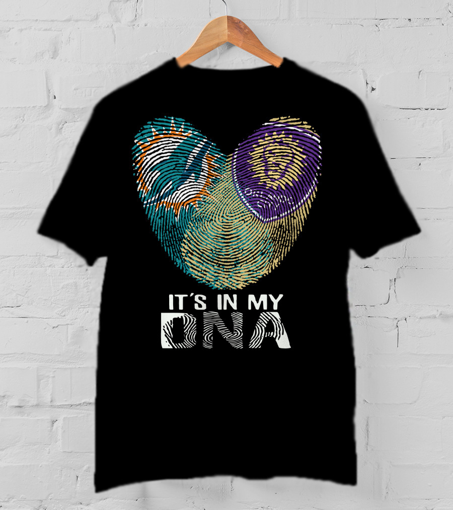 It's In My Dna Miami Dolphins Orlando City Sc T-Shirt
