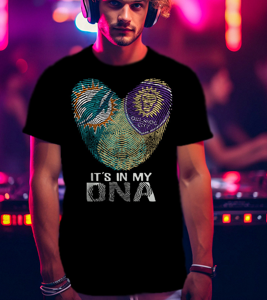 It's In My Dna Miami Dolphins Orlando City Sc T-Shirt