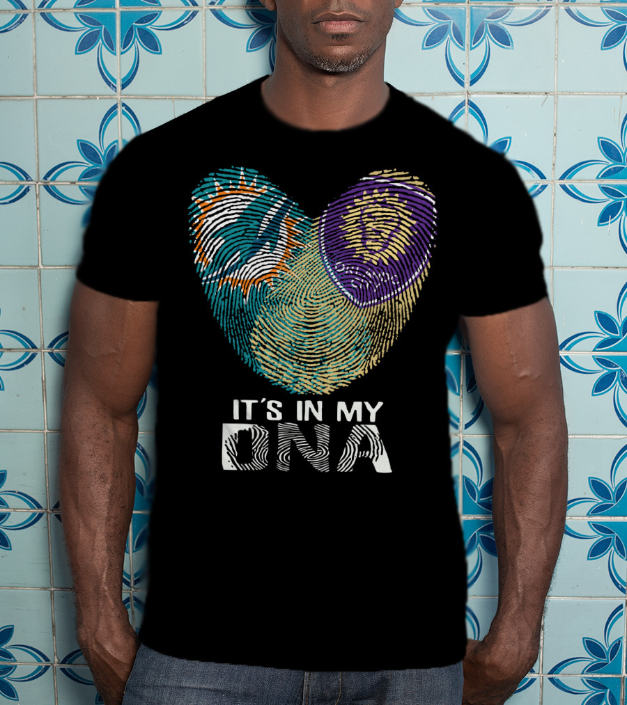 It's In My Dna Miami Dolphins Orlando City Sc T-Shirt