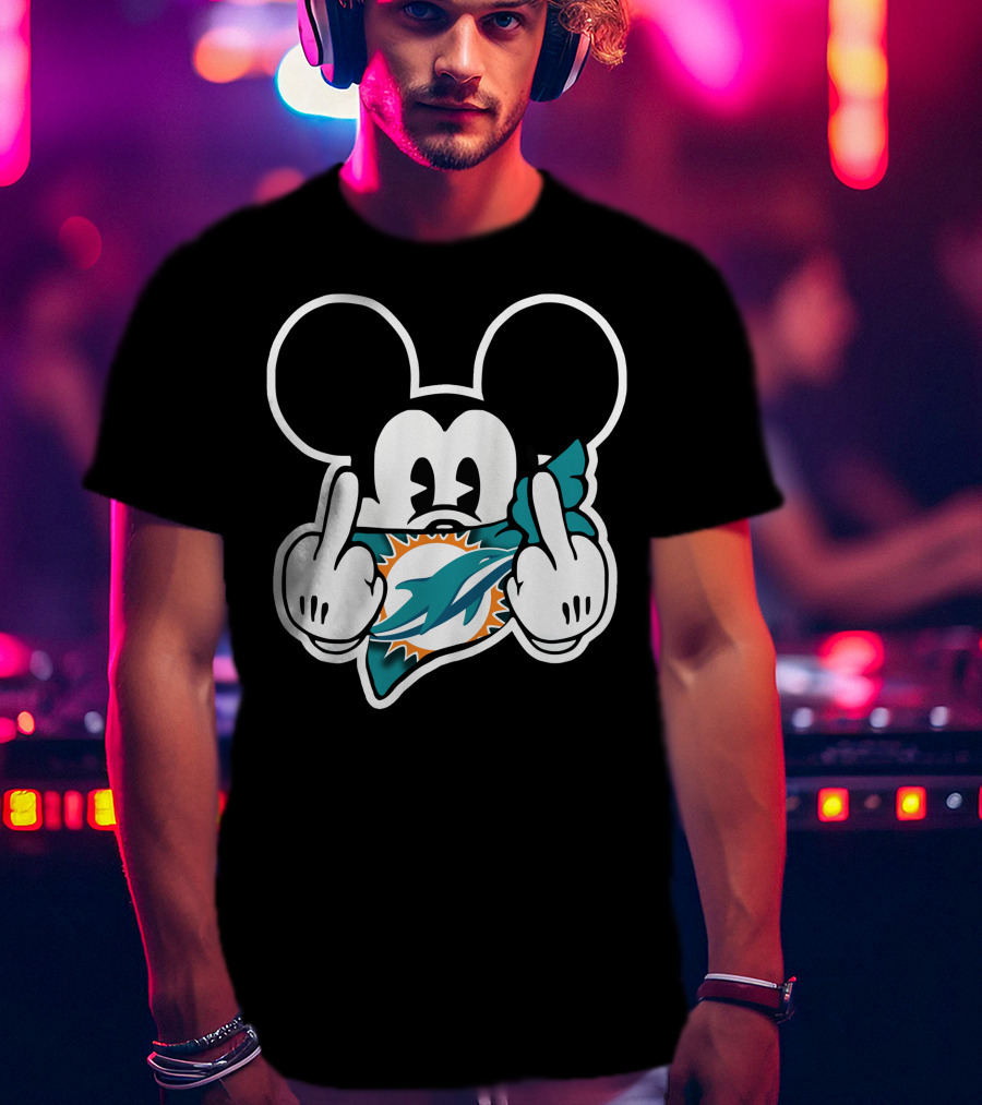 Miami Dolphins 63 Mickey Mouse T-Shirt