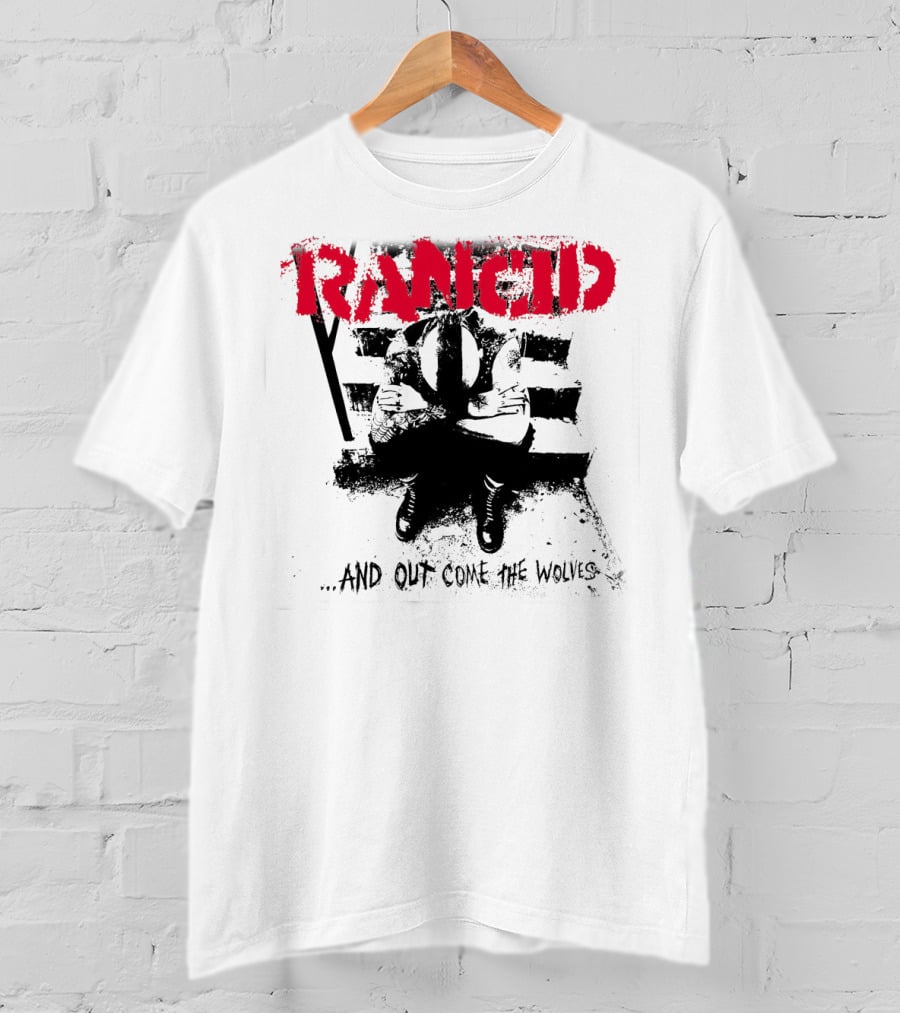 Rancid And Out Come The Wolves Album Cover Sit Scene T-Shirt