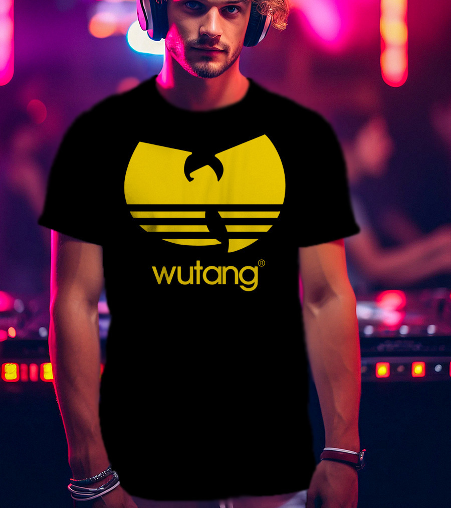 Wutang Yellow Iconic Symbol And Text T-Shirt