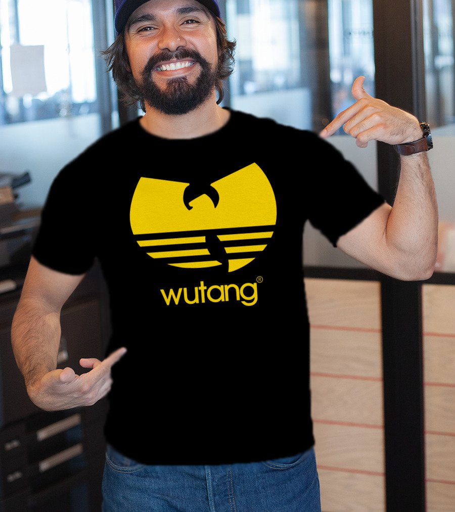 Wutang Yellow Iconic Symbol And Text T-Shirt