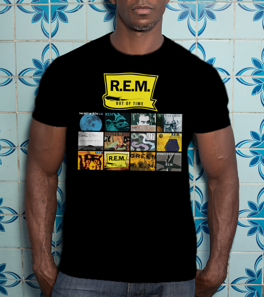 R.E.M. Out Of Time Album Covers Collection T-Shirt