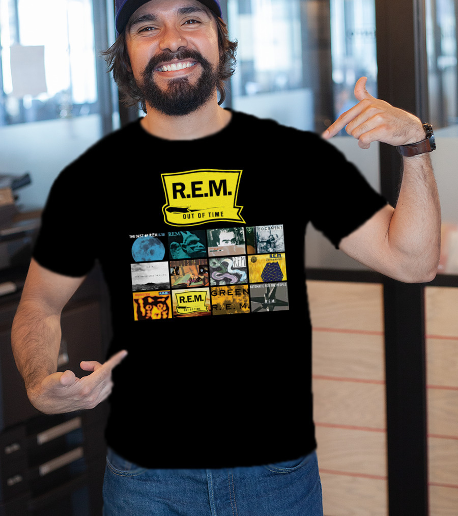 R.E.M. Out Of Time Album Covers Collection T-Shirt