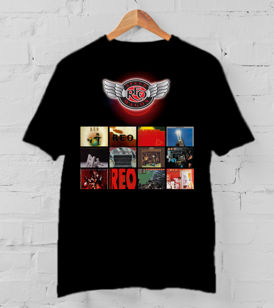 REO Speedwagon Album Covers With Iconic Band T-Shirt