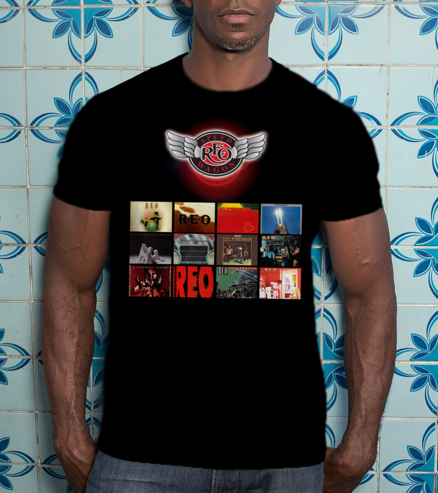REO Speedwagon Album Covers With Iconic Band T-Shirt