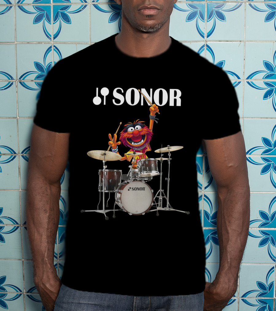 The Muppet Show Animal Playing Sonor Drums Enthusiastically T-Shirt