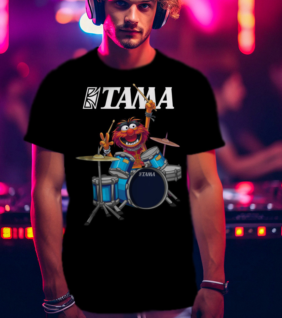 The Muppet Show Animal With Tama Drums Enthusiastic Performance T-Shirt