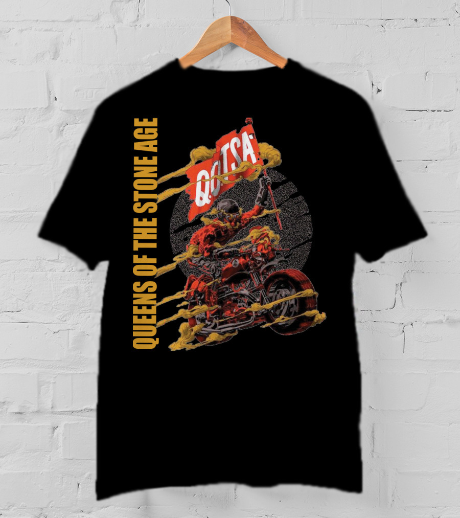 Queens Of The Stone Age QOTSA Motorcycle Rider T-Shirt